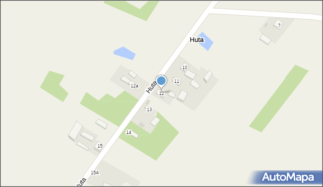Huta, Huta, 12, mapa Huta