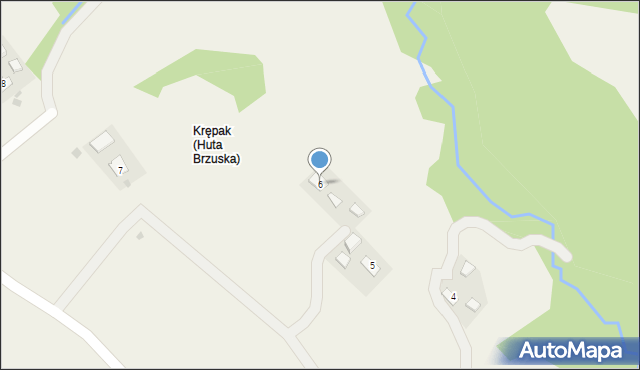 Huta Brzuska, Huta Brzuska, 6, mapa Huta Brzuska