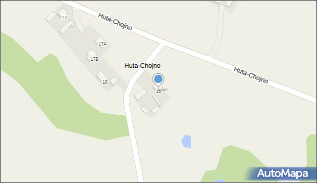 Huta-Chojno, Huta-Chojno, 16, mapa Huta-Chojno