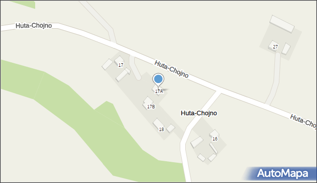 Huta-Chojno, Huta-Chojno, 17A, mapa Huta-Chojno