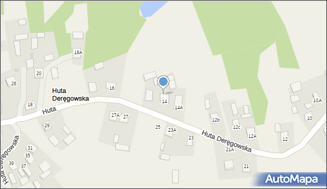 Huta Deręgowska, Huta Deręgowska, 23s, mapa Huta Deręgowska