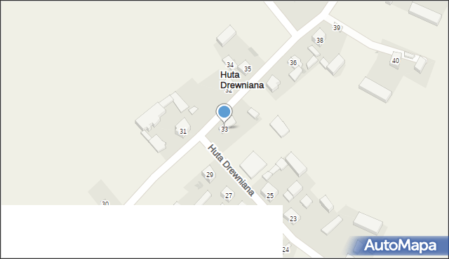Huta Drewniana, Huta Drewniana, 33, mapa Huta Drewniana