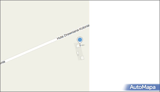 Huta Drewniana, Huta Drewniana-Kolonia, 5, mapa Huta Drewniana