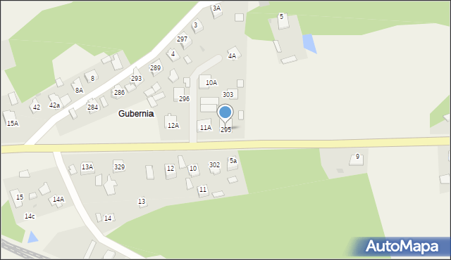 Huta Komorowska, Huta Komorowska, 295, mapa Huta Komorowska