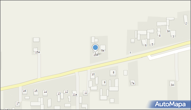 Huta Koszary, Huta Koszary, 10A, mapa Huta Koszary
