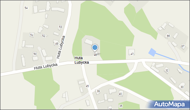 Huta Lubycka, Huta Lubycka, 48, mapa Huta Lubycka