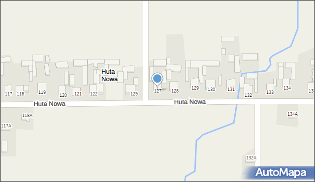 Huta Nowa, Huta Nowa, 127, mapa Huta Nowa
