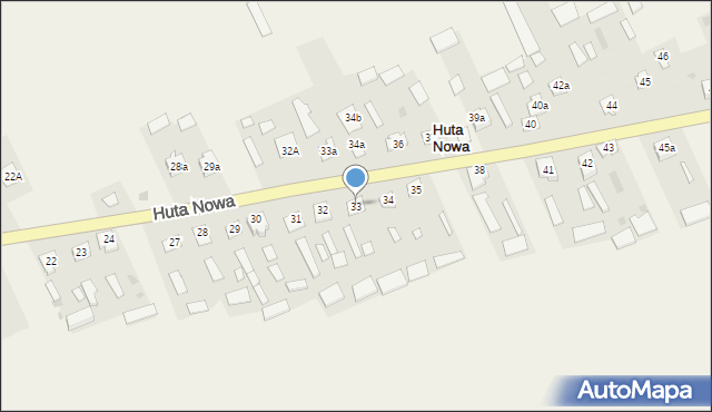 Huta Nowa, Huta Nowa, 33, mapa Huta Nowa