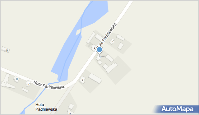Huta Padniewska, Huta Padniewska, 3, mapa Huta Padniewska