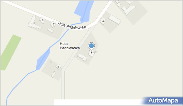 Huta Padniewska, Huta Padniewska, 5, mapa Huta Padniewska