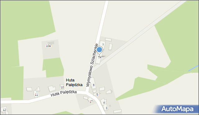 Huta Palędzka, Huta Palędzka, 7A, mapa Huta Palędzka