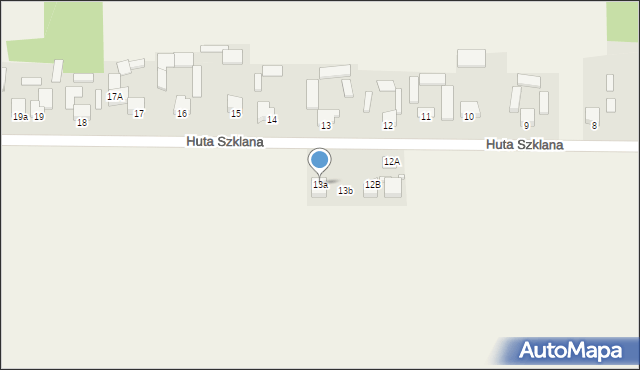 Huta Podłysica, Huta Podłysica, 13a, mapa Huta Podłysica