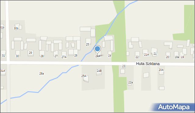 Huta Podłysica, Huta Podłysica, 24A, mapa Huta Podłysica