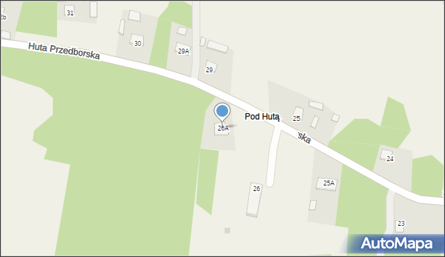 Huta Przedborska, Huta Przedborska, 26A, mapa Huta Przedborska