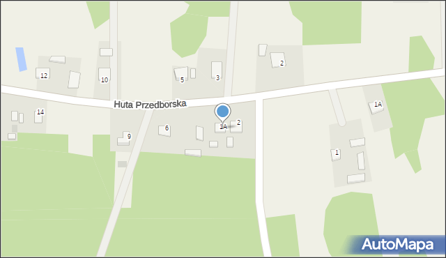 Huta Przedborska, Huta Przedborska, 4, mapa Huta Przedborska