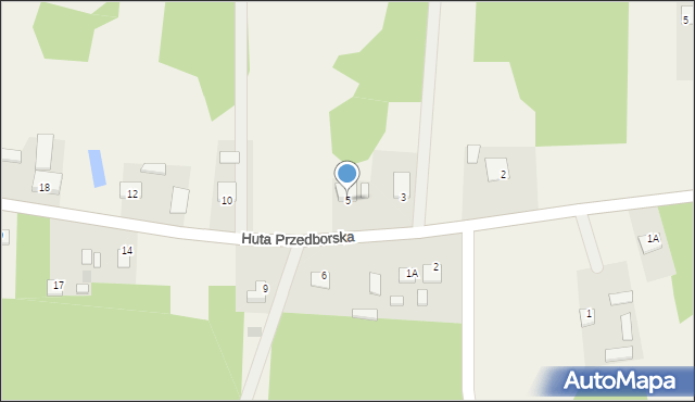 Huta Przedborska, Huta Przedborska, 5, mapa Huta Przedborska