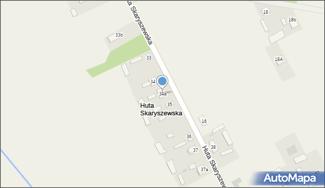 Huta Skaryszewska, Huta Skaryszewska, 34a, mapa Huta Skaryszewska