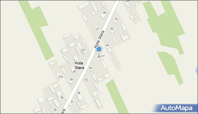 Huta Stara, Huta Stara, 45, mapa Huta Stara