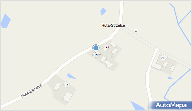 Huta-Strzelce, Huta-Strzelce, 15, mapa Huta-Strzelce