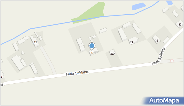 Huta Szklana, Huta Szklana, 27, mapa Huta Szklana