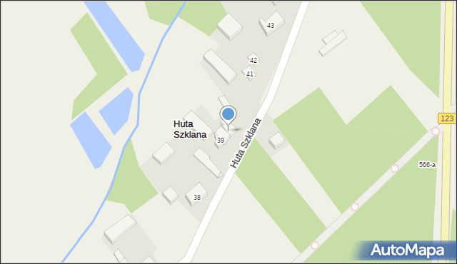 Huta Szklana, Huta Szklana, 40, mapa Huta Szklana