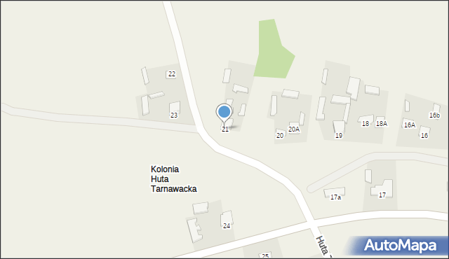 Huta Tarnawacka, Huta Tarnawacka, 21, mapa Huta Tarnawacka