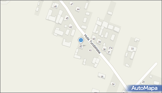 Huta Turobińska, Huta Turobińska, 42, mapa Huta Turobińska