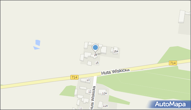 Huta Wiskicka, Huta Wiskicka, 16, mapa Huta Wiskicka