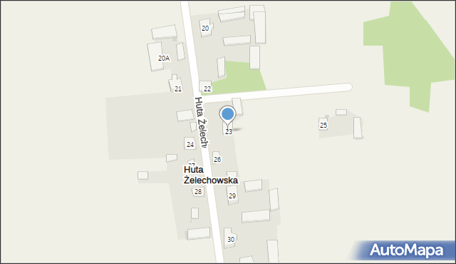 Huta Żelechowska, Huta Żelechowska, 23, mapa Huta Żelechowska