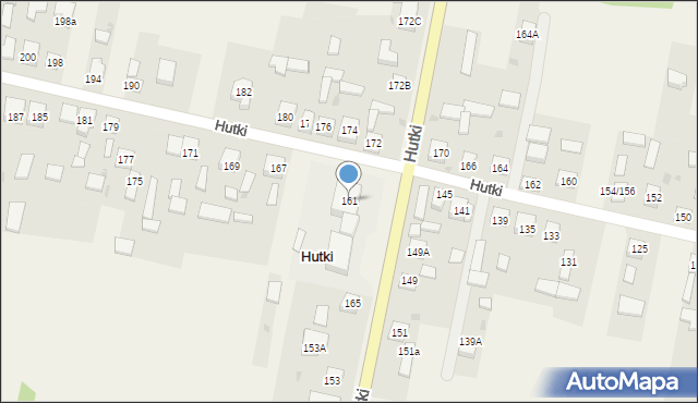 Hutki, Hutki, 161, mapa Hutki