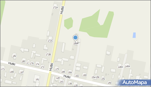 Hutki, Hutki, 164A, mapa Hutki