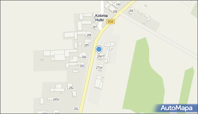 Hutki, Hutki, 270, mapa Hutki