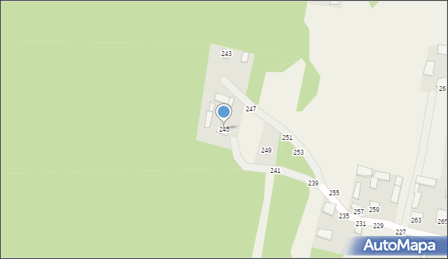 Hutków, Hutków, 245, mapa Hutków