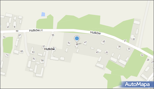 Hutków, Hutków, 49, mapa Hutków