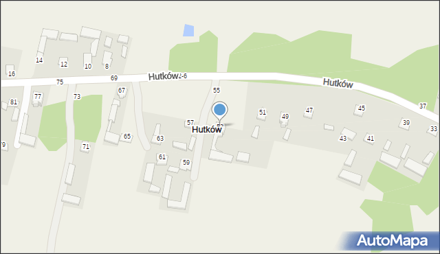 Hutków, Hutków, 53, mapa Hutków