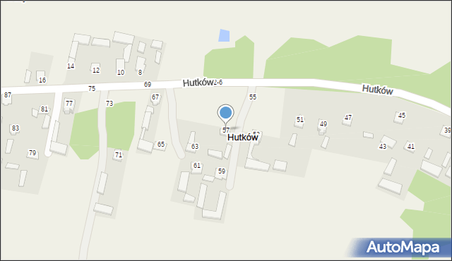 Hutków, Hutków, 57, mapa Hutków