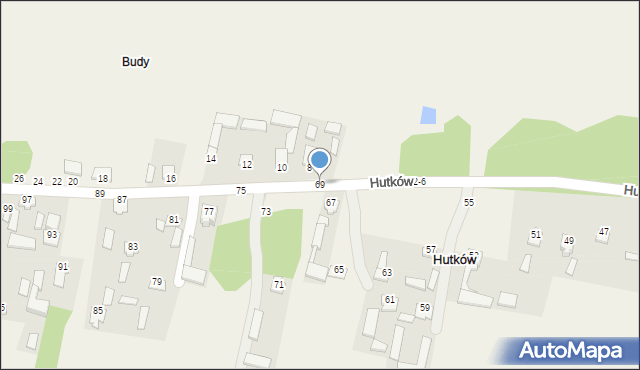 Hutków, Hutków, 69, mapa Hutków