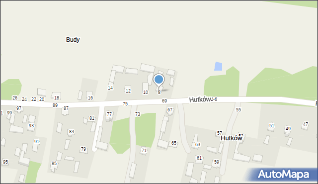 Hutków, Hutków, 8, mapa Hutków