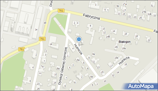 Kielce, Hutnicza, 5, mapa Kielc