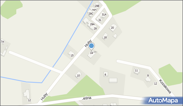 Konarskie, Huby, 14, mapa Konarskie