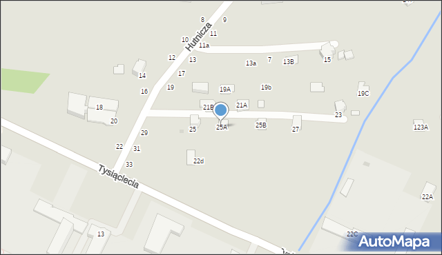 Krosno, Hutnicza, 25A, mapa Krosna