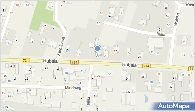 Ksawerów, Hubala Henryka, mjr., 21, mapa Ksawerów