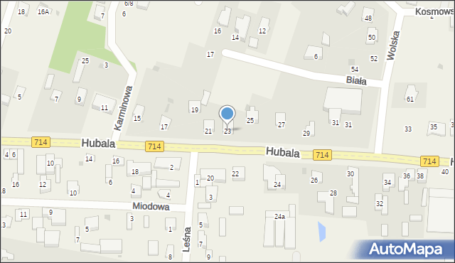 Ksawerów, Hubala Henryka, mjr., 23, mapa Ksawerów