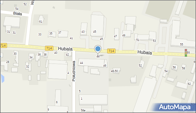 Ksawerów, Hubala Henryka, mjr., 44, mapa Ksawerów