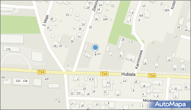 Ksawerów, Hubala Henryka, mjr., 5, mapa Ksawerów