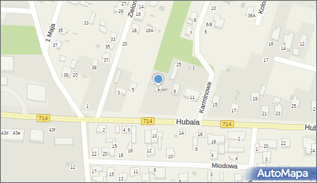 Ksawerów, Hubala Henryka, mjr., 7, mapa Ksawerów