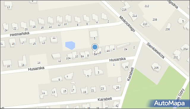 Lipków, Husarska, 6A, mapa Lipków