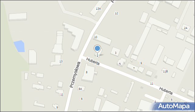 Mińsk Mazowiecki, Huberta Jana, dr., 1, mapa Mińsk Mazowiecki