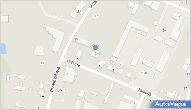 Mińsk Mazowiecki, Huberta Jana, dr., 3, mapa Mińsk Mazowiecki