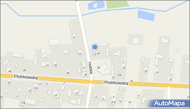 Mniszków, Hubala Henryka, mjr., 2, mapa Mniszków